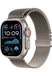 APPLE - Smartwatch Apple Watch Ultra 2 GPS + Cellular 49mm Natural Titanium Case Milanese Loop Szary (MX5R3FD/A). Rodzaj zegarka: smartwatch. Kolor: szary