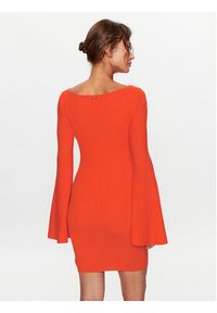 Liu Jo Sukienka dzianinowa WF3123 MS49I Pomarańczowy Slim Fit. Kolor: pomarańczowy. Materiał: wiskoza, dzianina #3