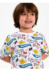 Sinsay - Koszulka Hot Wheels - biały. Kolor: biały
