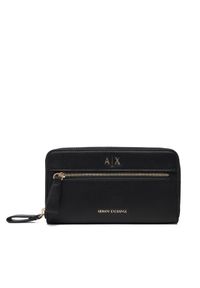 Duży Portfel Damski Armani Exchange. Kolor: czarny