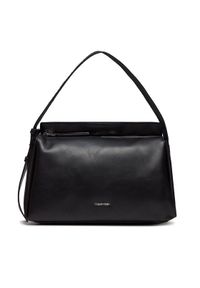 Calvin Klein Torebka Gracie K60K611661 Czarny. Kolor: czarny. Materiał: skórzane