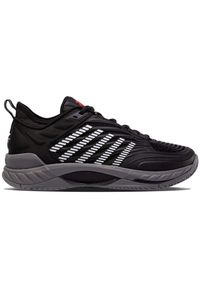 Buty do chodzenia męskie K-Swiss Hypercourt Supreme 2. Zapięcie: sznurówki. Kolor: czarny. Materiał: syntetyk, tkanina, materiał. Szerokość cholewki: normalna. Sport: turystyka piesza