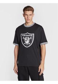New Era T-Shirt Las Vegas Raiders 60284627 Czarny Oversize. Kolor: czarny. Materiał: syntetyk
