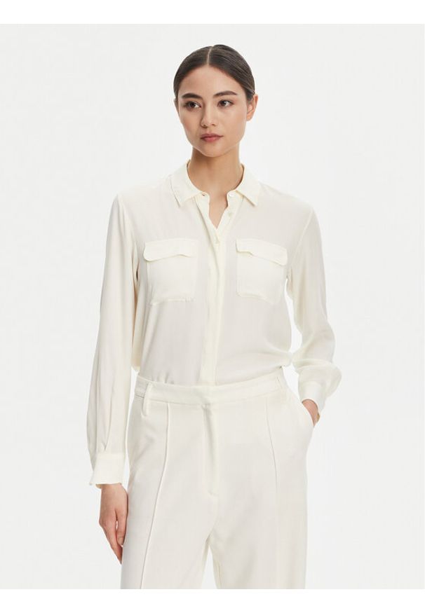 Marella Koszula Calabra 2523116061 Biały Regular Fit. Kolor: biały. Materiał: syntetyk