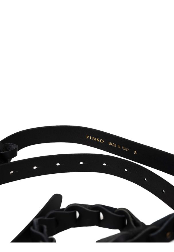 Pinko Pasek "Love Double Belt H2" | 1H2114 Y7SP | Kobieta | Czarny. Kolor: czarny. Materiał: skóra