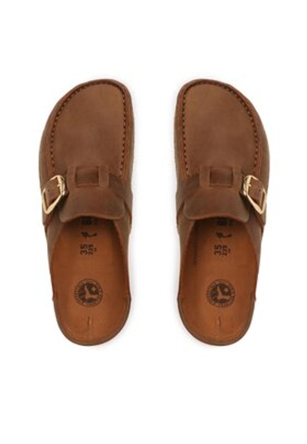 Birkenstock Klapki Buckley 1024028 Brązowy. Kolor: brązowy