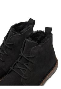 Birkenstock Botki Uppsala Mid Shearling 1028154 Czarny. Kolor: czarny. Materiał: skóra, zamsz