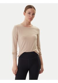 EA7 Emporio Armani Bluzka 7W000522 AF10373 U1046 Beżowy Regular Fit. Kolor: beżowy. Materiał: bawełna