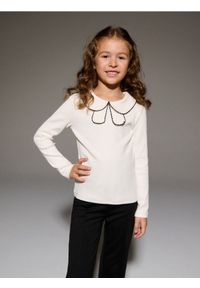 Sinsay - Prążkowana bluzka - biały. Kolor: biały. Materiał: prążkowany #1