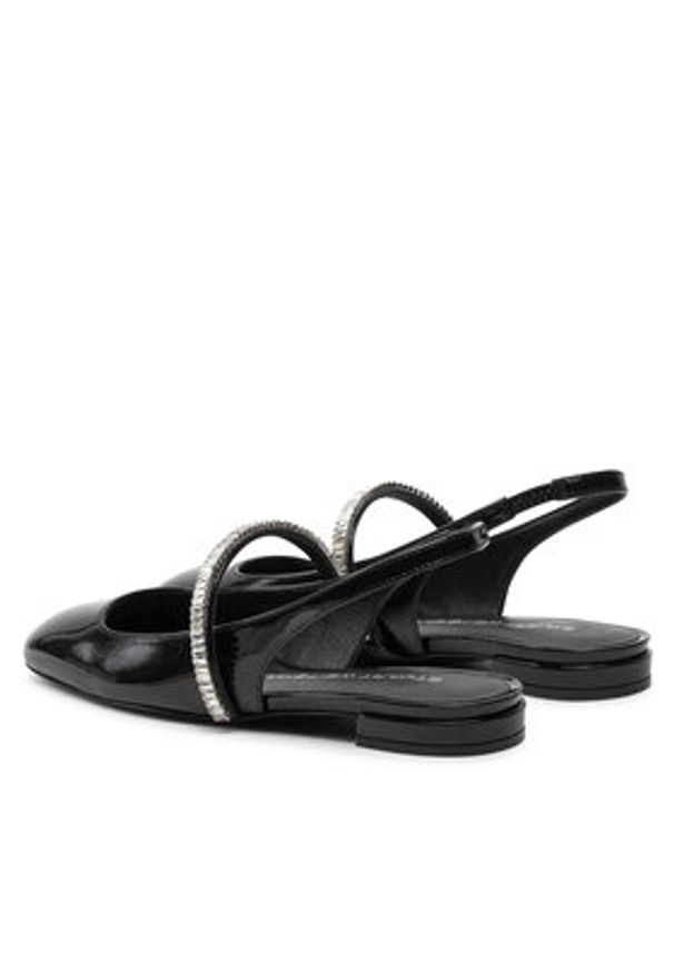 Stuart Weitzman Sandały Stefanie Slngback Fl SI438 Czarny. Kolor: czarny. Materiał: skóra