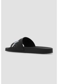 DSQUARED2 Czarne klapki Slide Sandals. Kolor: czarny. Materiał: guma