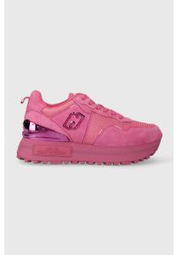 Liu Jo sneakersy LIU JO MAXI WONDER 52 kolor różowy BF3011PX02700021. Zapięcie: sznurówki. Kolor: różowy. Materiał: guma. Obcas: na platformie #1