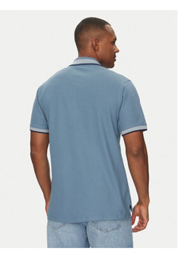Blend Polo 20717916 Niebieski Regular Fit. Typ kołnierza: polo. Kolor: niebieski. Materiał: bawełna