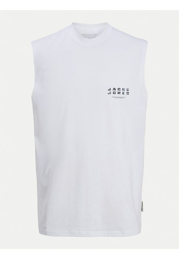 Jack & Jones - Jack&Jones Tank top Charge 12274740 Biały Relaxed Fit. Kolor: biały. Materiał: bawełna