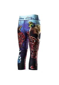 Legginsy sportowe damskie EXTREME HOBBY SKULL 2 3/4. Kolor: niebieski. Materiał: poliester, elastan