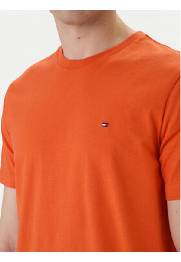 TOMMY HILFIGER - Tommy Hilfiger T-Shirt Ess Seasonal MW0MW39995 Pomarańczowy Regular Fit. Kolor: pomarańczowy. Materiał: bawełna