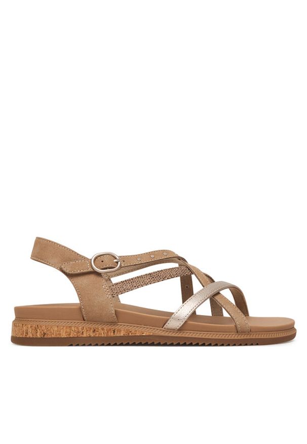 skechers - Skechers Sandały Desert Kiss Low 114713/TPE Brązowy. Kolor: brązowy. Materiał: skóra