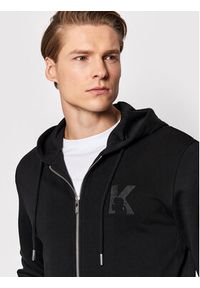 Karl Lagerfeld - KARL LAGERFELD Bluza 705892 500900 Czarny Regular Fit. Typ kołnierza: dekolt w karo. Kolor: czarny. Materiał: bawełna #3