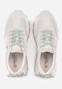 Born2be - Jasnozielone Zamszowe Sneakersy na Grubej Podeszwie Geometrycznym Wzorem Zitula. Okazja: na co dzień, na spacer. Kolor: zielony. Materiał: zamsz. Wzór: geometria. Sport: turystyka piesza #7