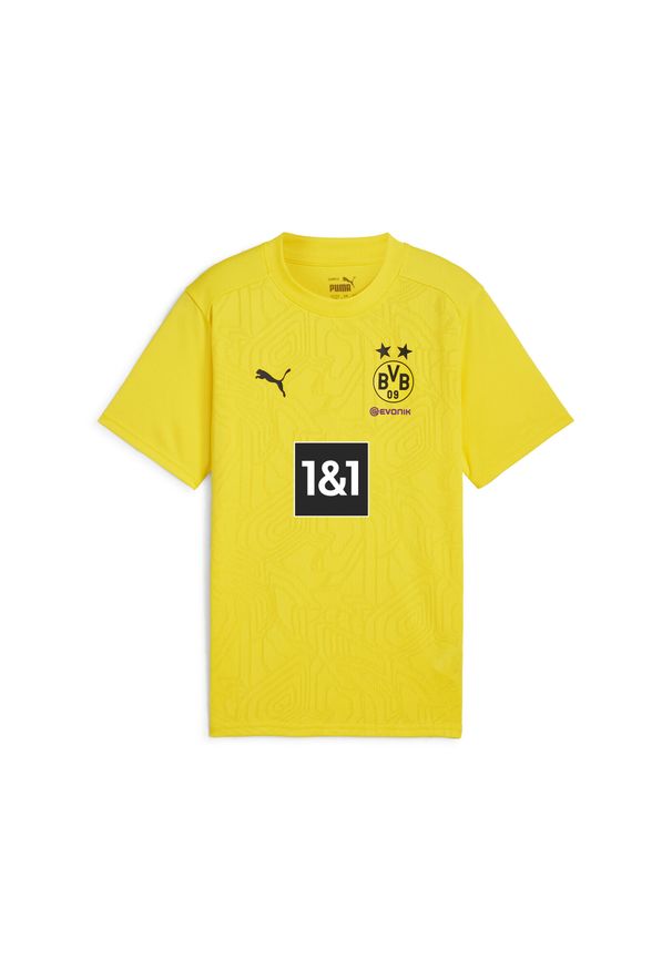 Puma - Młodzieżowa koszulka Borussia Dortmund PUMA Faster Yellow Black. Kolor: czarny, żółty, wielokolorowy