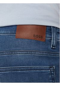 BOSS Szorty jeansowe 50513488 Niebieski Slim Fit. Kolor: niebieski. Materiał: bawełna