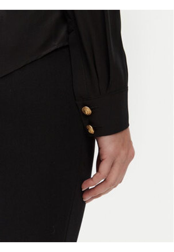 Balmain Koszula DF1HS050SD42 Czarny Regular Fit. Kolor: czarny. Materiał: jedwab