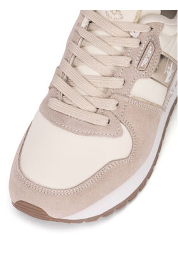 Beverly Hills Polo Club Sneakersy W-3C098-2A324 Beżowy. Kolor: beżowy. Materiał: skóra
