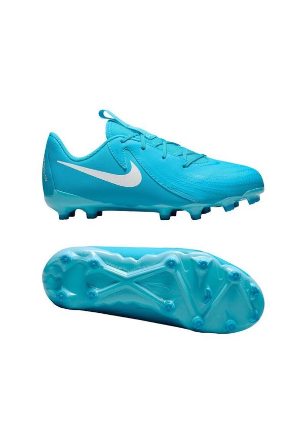 Buty piłkarskie dziecięce Nike Phantom GX II Academy FG/MG Junior. Kolor: biały, wielokolorowy, niebieski. Sport: piłka nożna