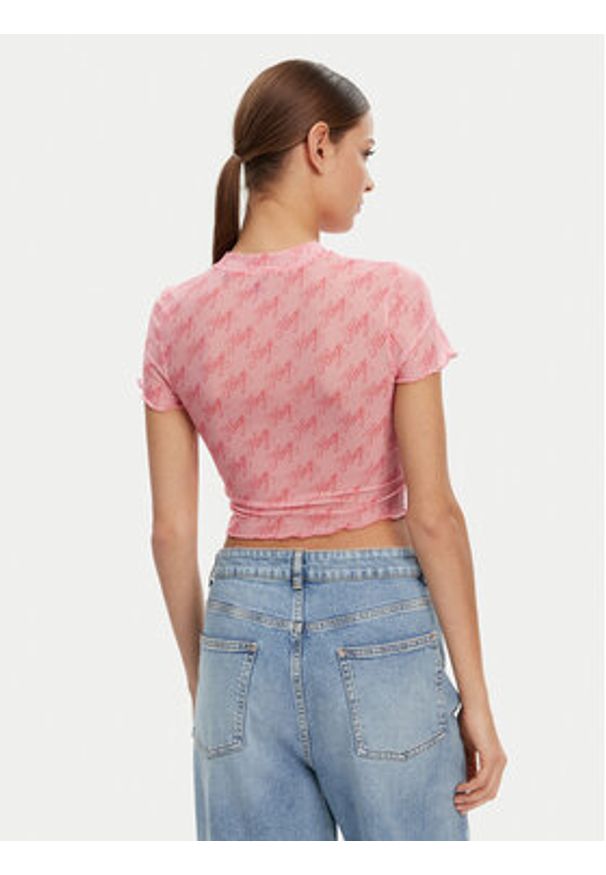 Hugo - HUGO T-Shirt 50537184 Różowy Slim Fit. Kolor: różowy. Materiał: syntetyk