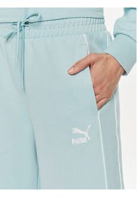 Puma Spodnie dresowe T7 624212 Niebieski Relaxed Fit. Kolor: niebieski. Materiał: bawełna #4