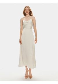 Vila Sukienka koktajlowa Ravenna 14085601 Beżowy Regular Fit. Kolor: beżowy. Materiał: syntetyk. Styl: wizytowy #1