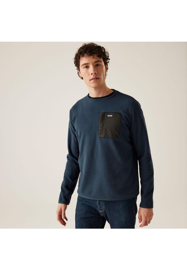 Regatta - Polar turystyczny męski Frankie Crew. Kolor: niebieski. Materiał: polar. Sport: turystyka piesza