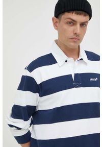 Levi's® - Levi's longsleeve bawełniany kolor biały wzorzysty. Okazja: na spotkanie biznesowe. Kolor: biały. Materiał: bawełna. Długość rękawa: długi rękaw. Długość: krótkie. Wzór: aplikacja. Styl: biznesowy #2