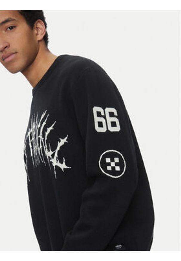 Vans Sweter Metal Arch VN000KUU Czarny Loose Fit. Kolor: czarny. Materiał: bawełna