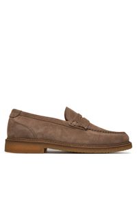 BOSS Mokasyny Kope_Mocc_sd 50541772 Écru. Materiał: skóra, zamsz