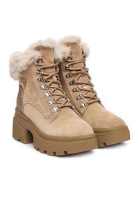 Guess Trzewiki FLFYRL SUE10 Beżowy. Kolor: beżowy. Materiał: skóra, zamsz #4