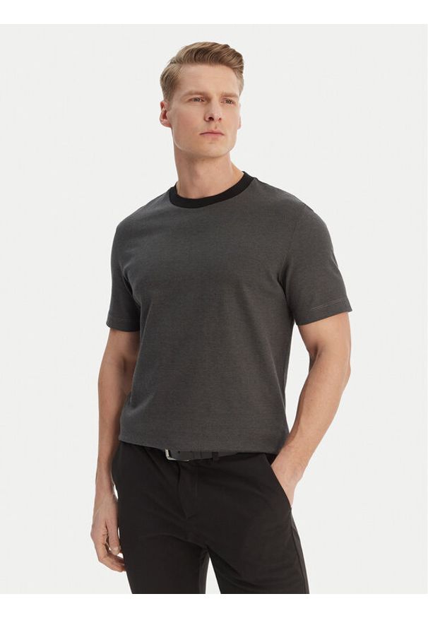 BOSS T-Shirt H-Thompson 102 50555163 Czarny Regular Fit. Kolor: czarny. Materiał: bawełna