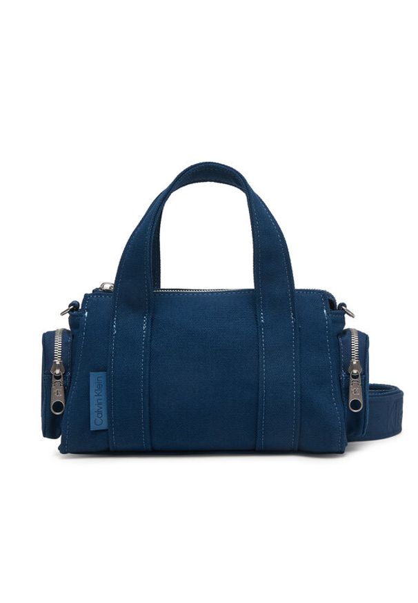 Calvin Klein Torebka Webbing Strap Canvas Pocket Bag LV04F3464G Niebieski. Kolor: niebieski