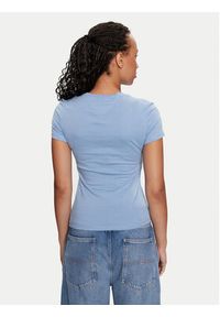 Tommy Jeans T-Shirt Essential DW0DW18397 Niebieski Slim Fit. Kolor: niebieski. Materiał: bawełna #4