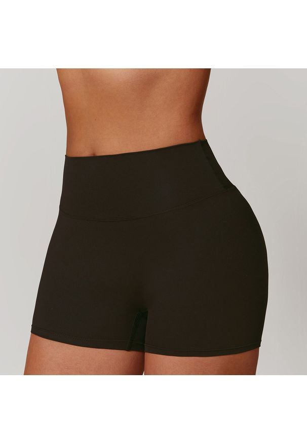 Intica - Spodenki sportowe modelujące z elastycznym pasem do treningu i biegania Essence. Kolor: żółty. Materiał: materiał. Sport: fitness