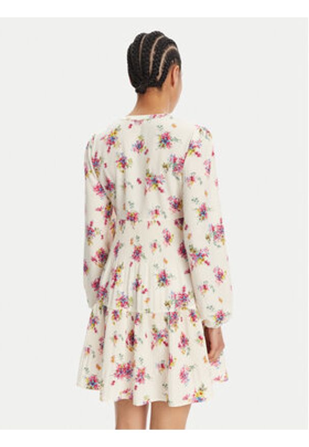 Liu Jo Sukienka codzienna WA5168 T3786 Écru Relaxed Fit. Okazja: na co dzień. Materiał: syntetyk. Typ sukienki: proste. Styl: casual