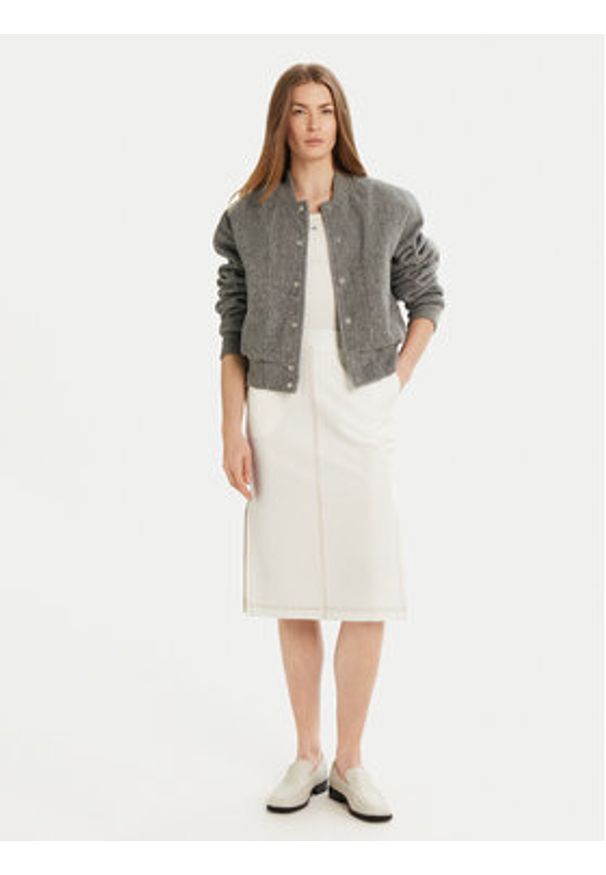 Max Mara Leisure Spódnica midi Otto 2516771017 Biały Regular Fit. Kolor: biały. Materiał: bawełna