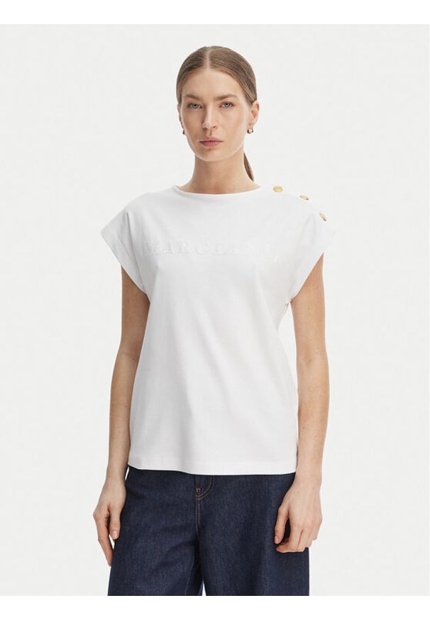 Marciano Guess T-Shirt G6GI04 K3505 Biały Regular Fit. Kolor: biały. Materiał: bawełna