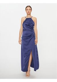 YAS Sukienka koktajlowa 26031521 Granatowy Regular Fit. Kolor: niebieski. Materiał: syntetyk. Styl: wizytowy