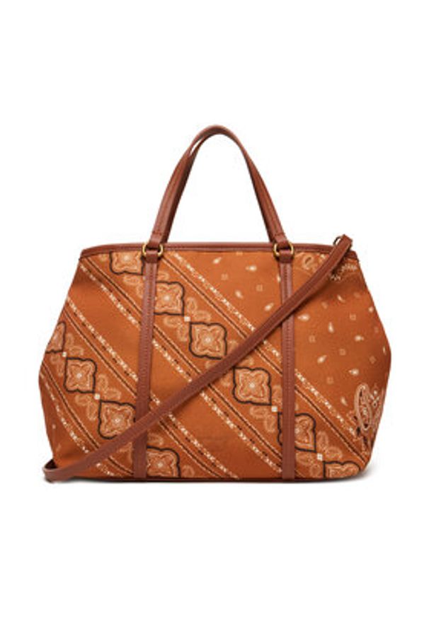Pinko - PINKO Torebka Shopper Classic PE 25 PLTT 104899 A2AS Brązowy. Kolor: brązowy