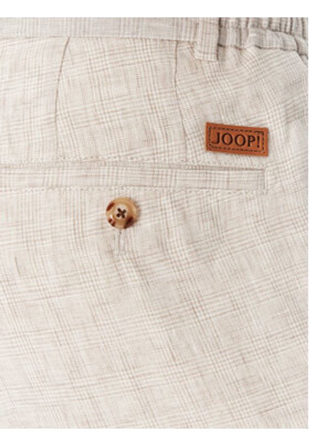 JOOP! Chinosy 17 JT-79Sake12 30045892 Beżowy Slim Fit. Kolor: beżowy. Materiał: len