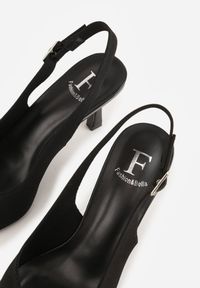 Renee - Czarne Plecione Sandały na Szpilce Savapheme. Zapięcie: sprzączka. Kolor: czarny. Obcas: na szpilce. Styl: elegancki, klasyczny #5