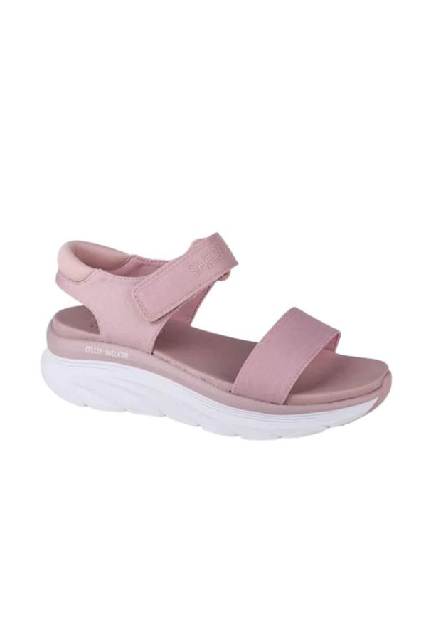 skechers - Sandały SKECHERS DLUX WALKER NEW BLOCK Rose. Kolor: różowy. Materiał: tkanina. Sezon: lato