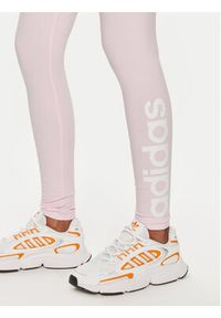 Adidas - adidas Legginsy SPORT INSPIRED LOUNGEWEAR ESSENTIALS HIGH-WAISTED LOGO LEGGINGS ID0024 Różowy. Kolor: różowy. Materiał: bawełna. Styl: sportowy #9