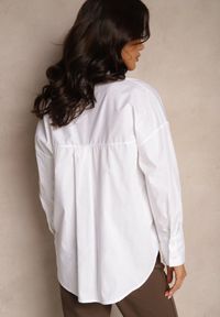 Renee - Biała Casualowa Koszula z Bawełny Naliraella. Okazja: na co dzień. Kolor: biały. Materiał: bawełna. Styl: casual #5
